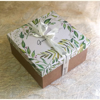 An image of a gift box that is perfect for using when gifting cheese and crackers