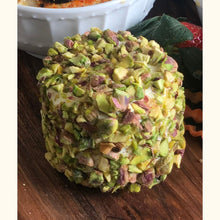 Load image into Gallery viewer, An image of the Truffle pistachio cheese in sizes of 75gms and 150gms, a cheese with truffle and delicate flavour of pistachio. Coated with high quality pista for that perfect crunch. 