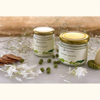 An image of the wasabi crunch cheese spread in sizes of 130gms and 170gms, enjoy the flavour of authentic wasabi and creamy soft cheese.